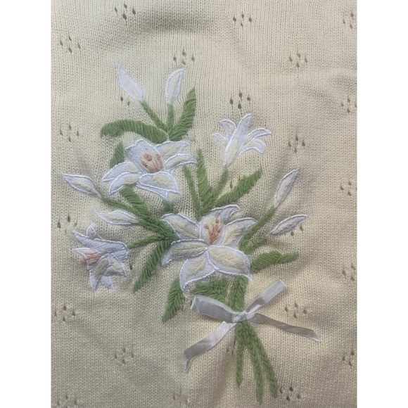 Mandala Day Yellow Embroidered Floral Vest  Rame Cotton  Size L/G  Boho Chic - Picture 11 of 12